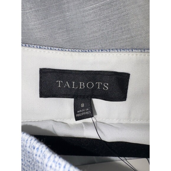 NWT Talbots Women’s Dress Pants Size 8 White And Blue - Picture 8 of 11